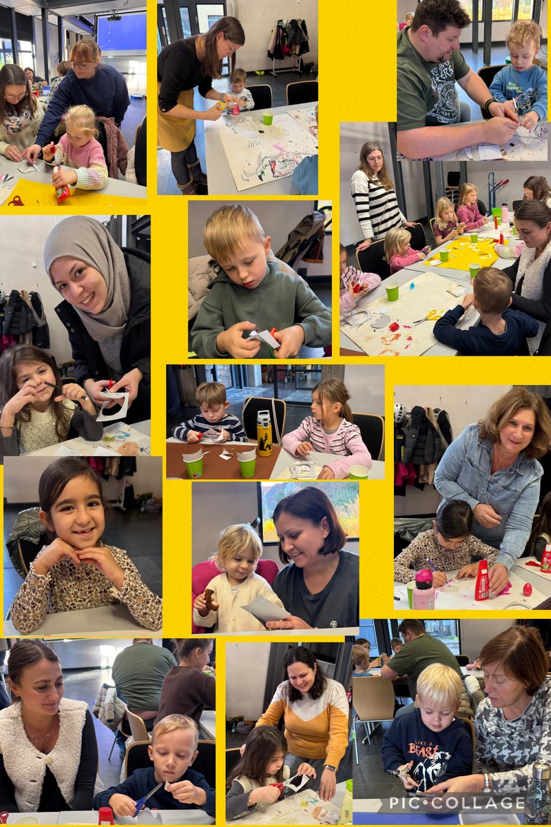 Fotocollage der Vorlesewoche, viele Kinder bei Aktivitäten rund um die Vorlesewoche