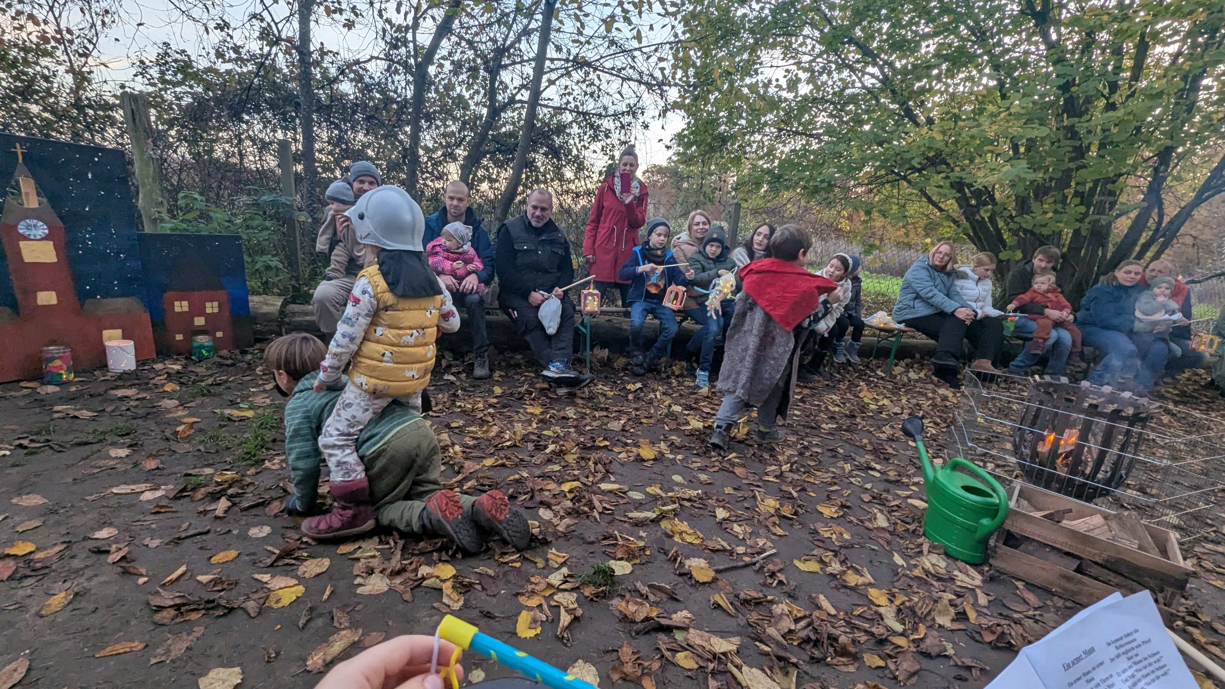 Sankt Martinsspiel von den Vorschulkindern aufgeführt